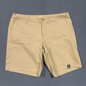 Ana A New Approach‎ Womens Bermuda Shorts Size 16 Beige 9" Inseam Cotton Blend